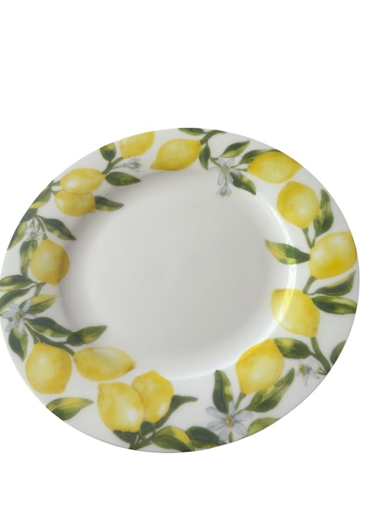 Mikasa Other - Mikasa Lemon Collection Ceramic Dinner Plate with Yellow Lemon Border 11 inch